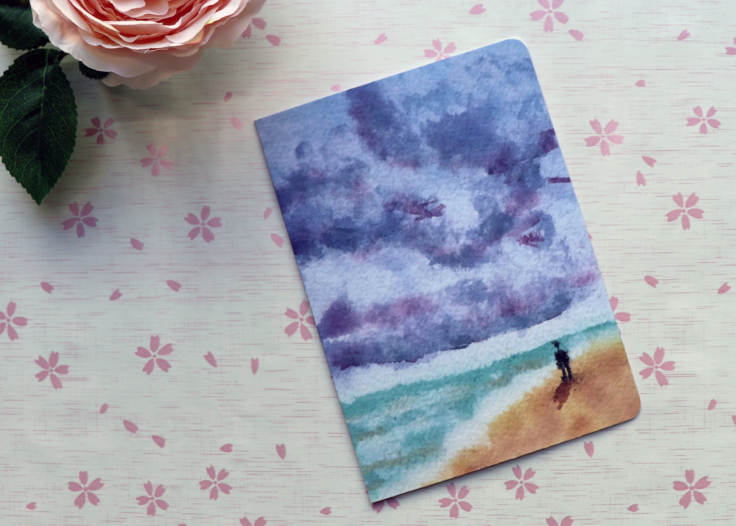 Set of Handmade Watercolor Greeting Cards skies