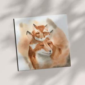 Watercolor Nursery Art Set Mother and Baby Animal Illustrations